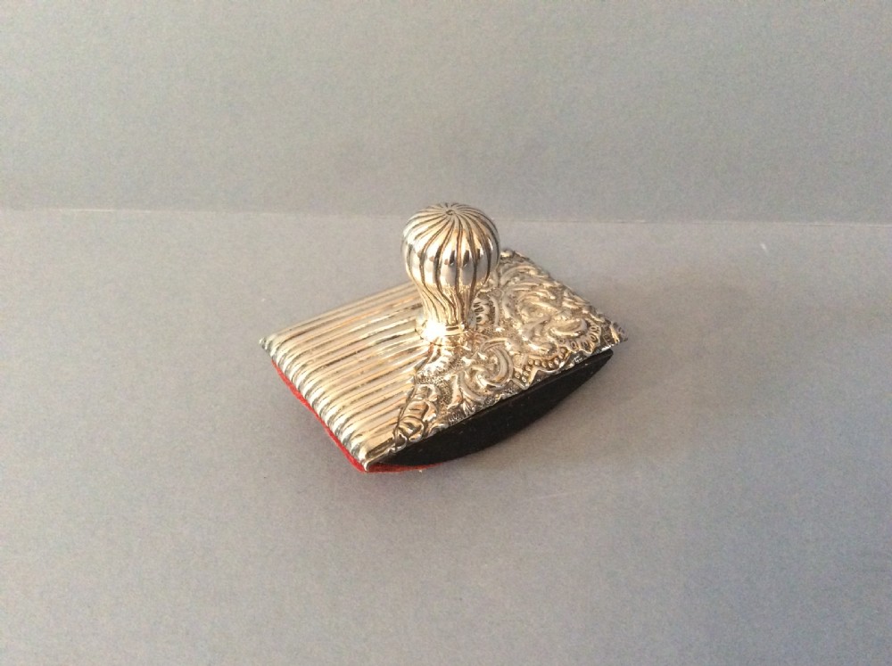 Antique Solid Silver Victorian Desk Roller Blotter