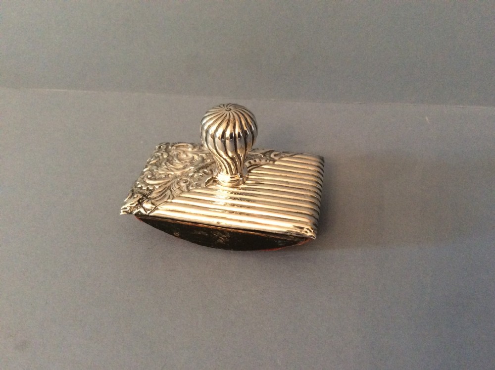 Antique Solid Silver Victorian Desk Roller Blotter View II
