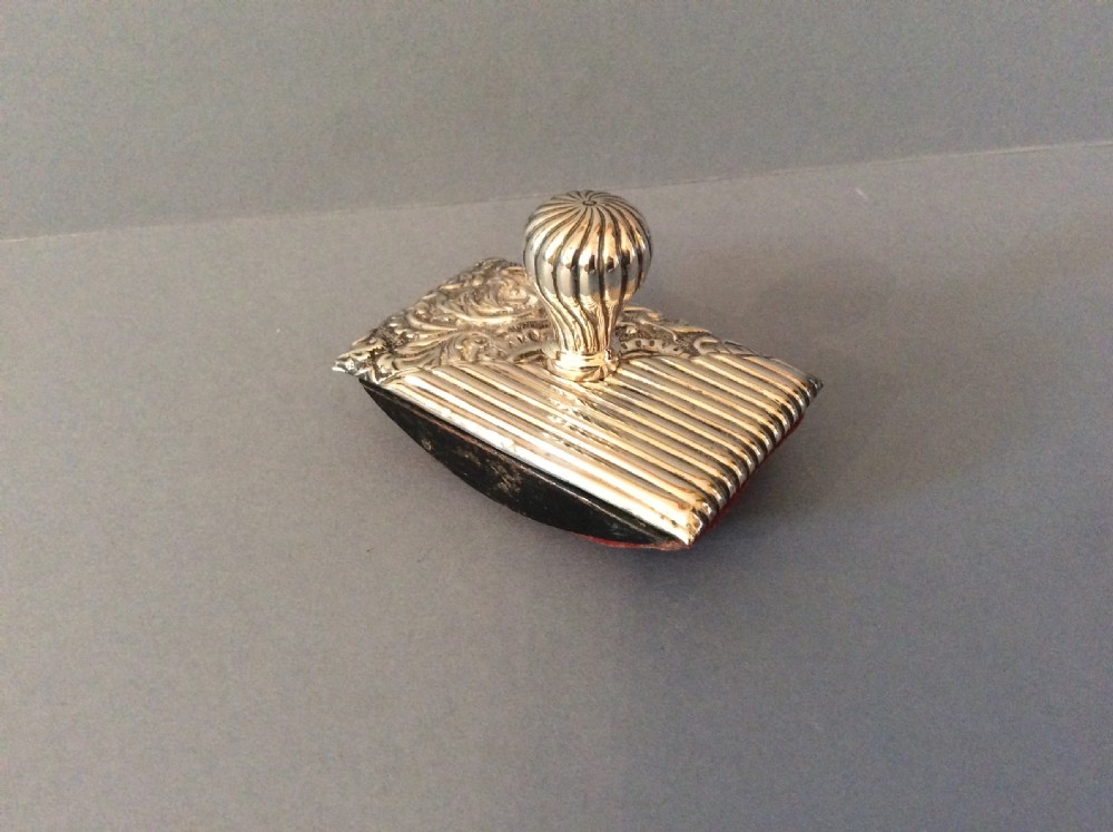 Antique Solid Silver Victorian Desk Roller Blotter View V