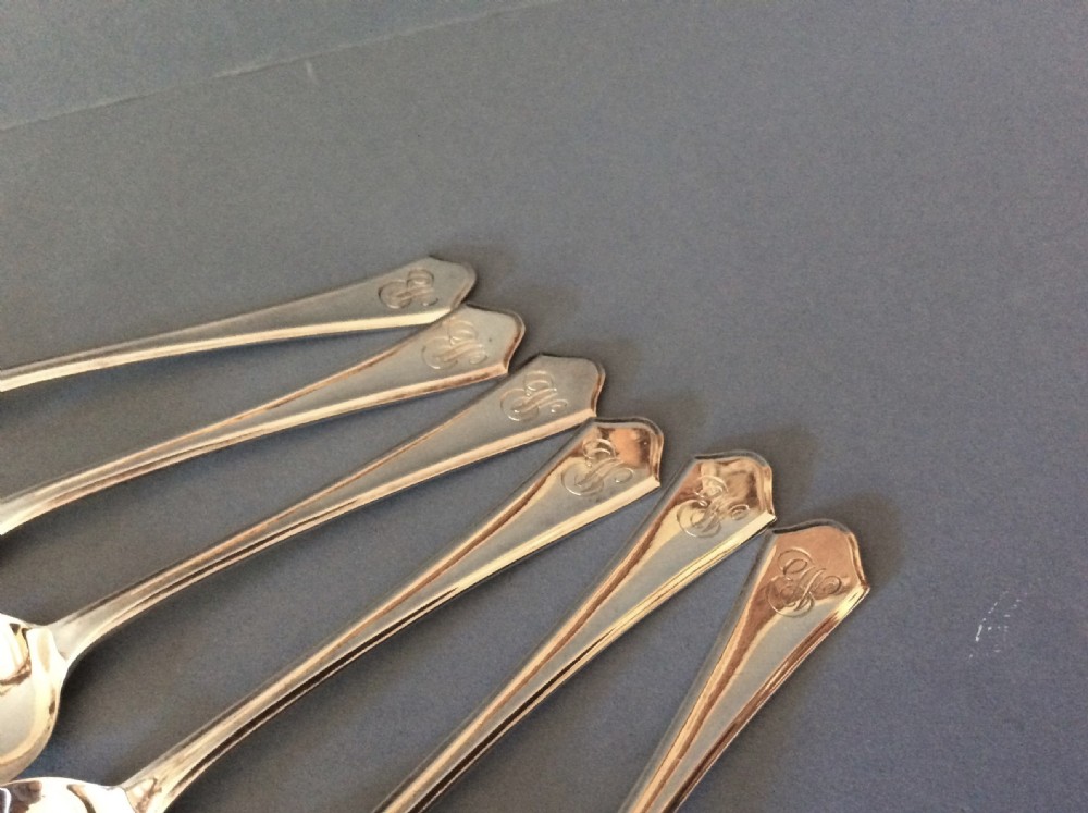 Set of Antique Solid Silver Teaspoons View II