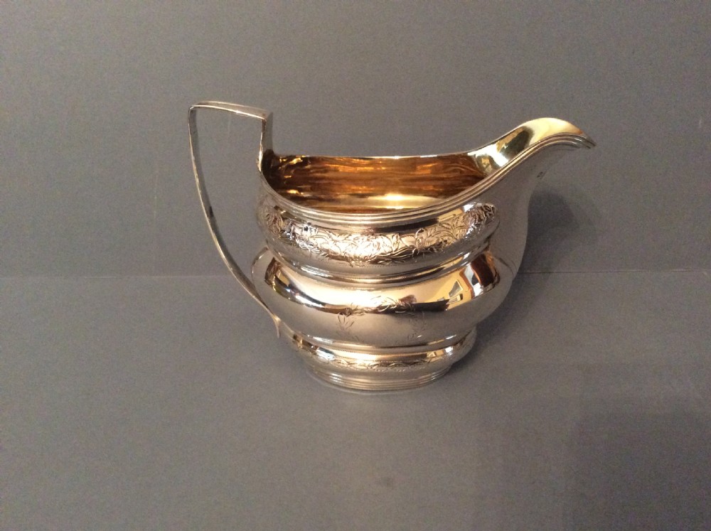 Antique Georgian Solid Silver Cream Jug View II