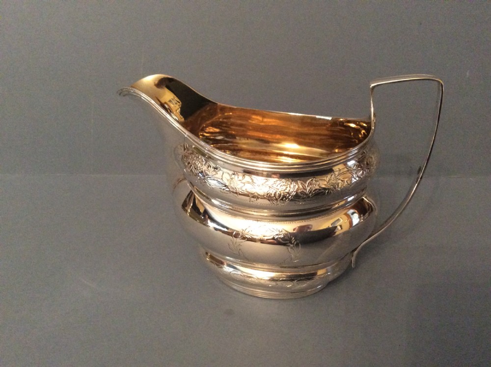 Antique Georgian Solid Silver Cream Jug View III
