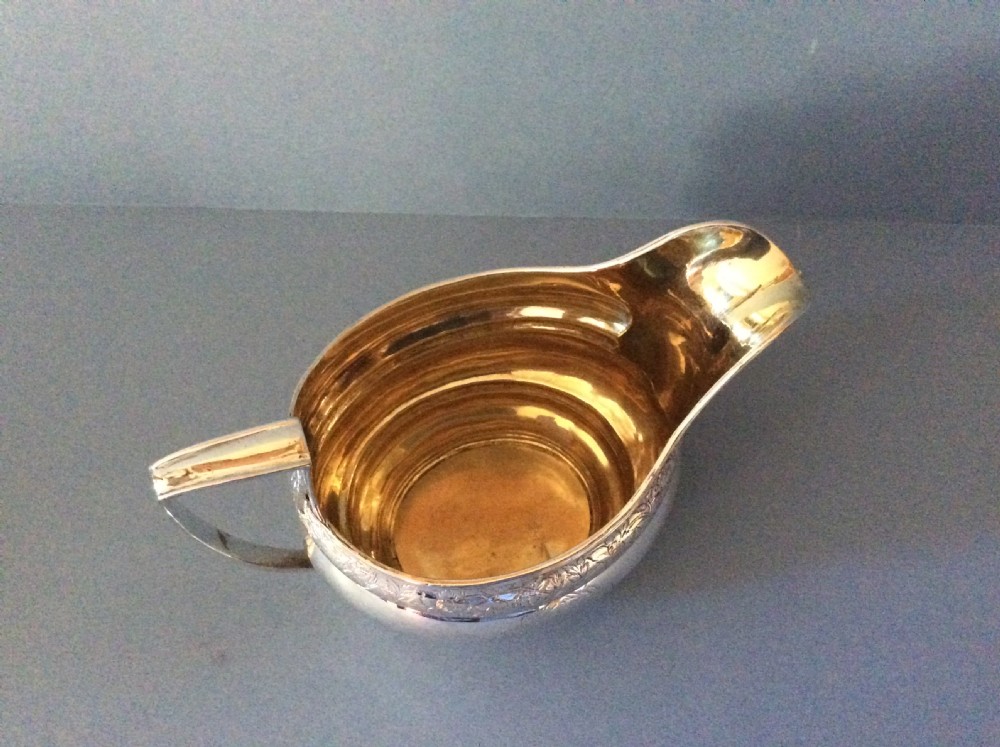 Antique Georgian Solid Silver Cream Jug View IV