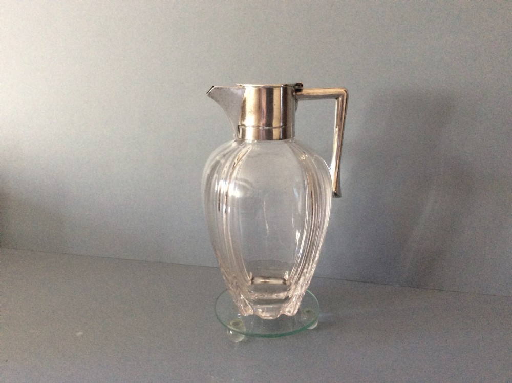 Antique Victorian Solid Silver Lidded Claret Jug