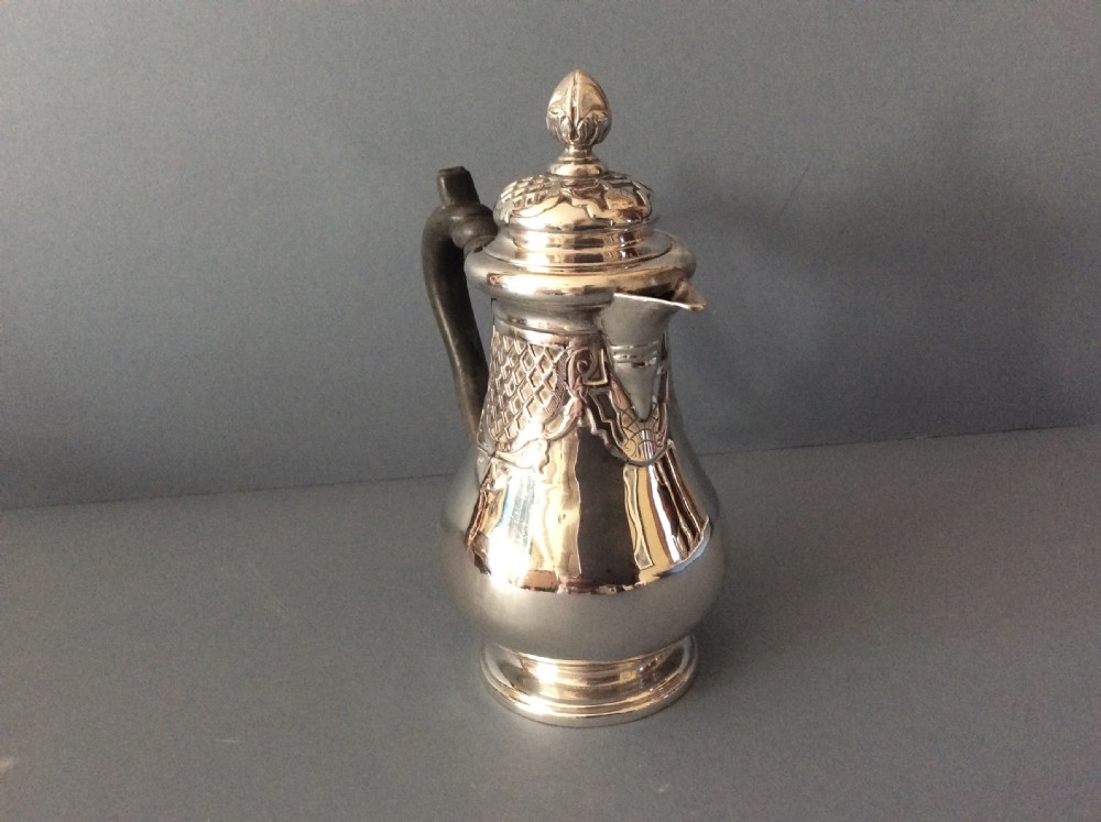 Antique Edwardian Solid Silver Hot Water Jug View II