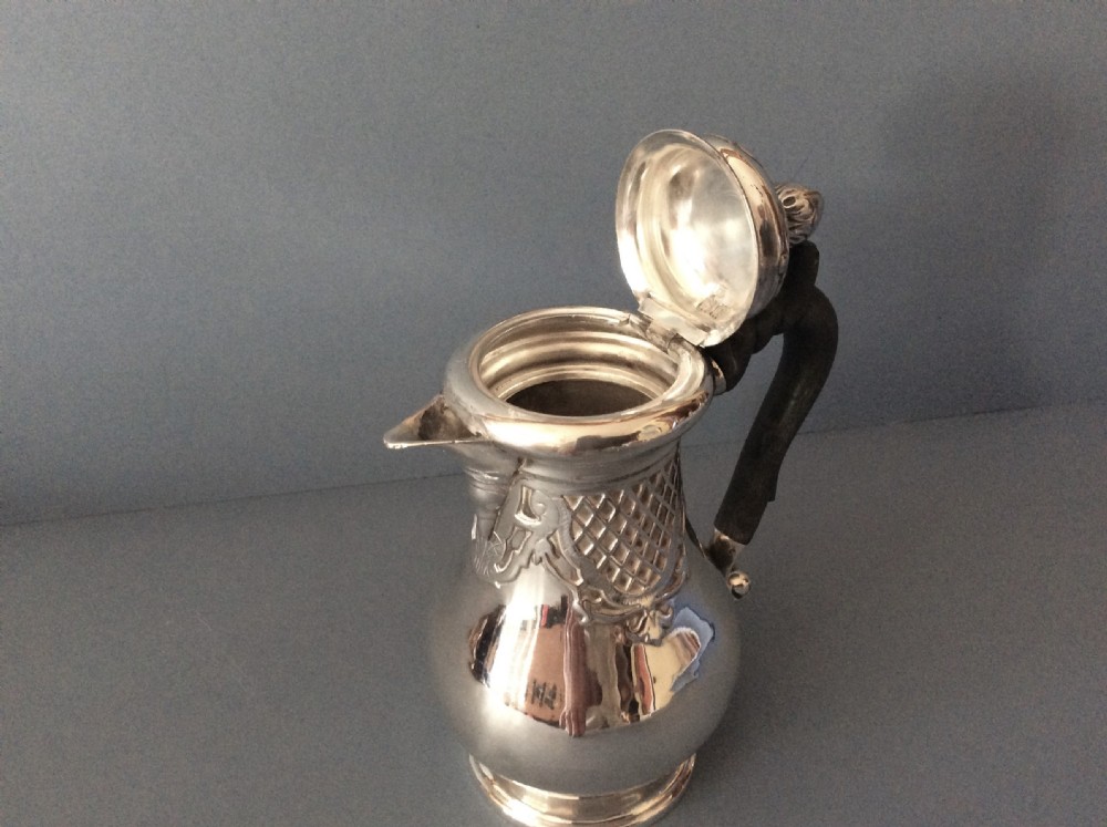 Antique Edwardian Solid Silver Hot Water Jug View IV