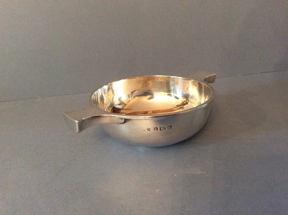 Antique Solid Silver Quaiche