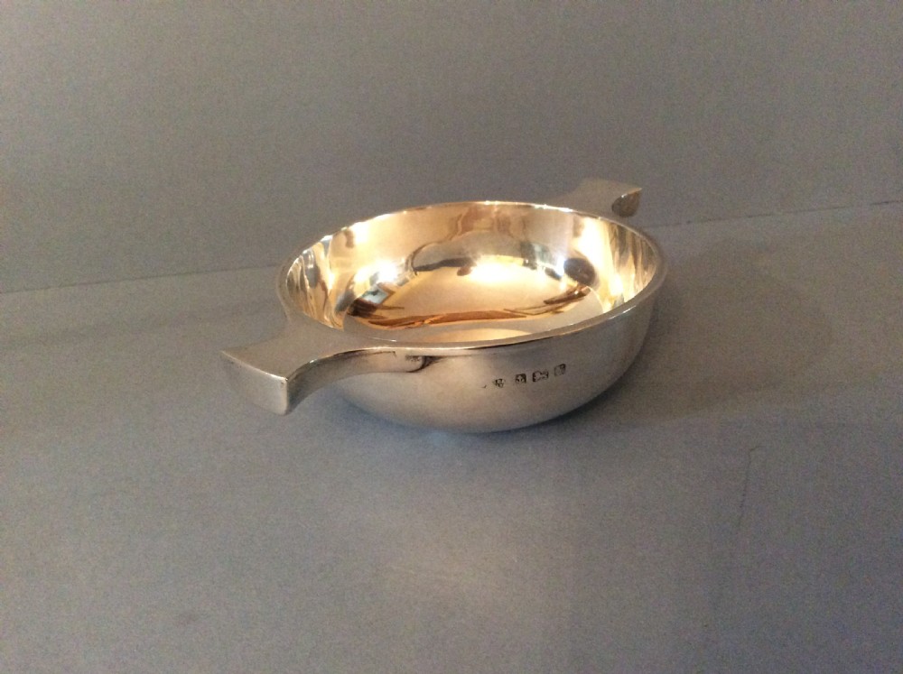 Antique Solid Silver Quaiche View II