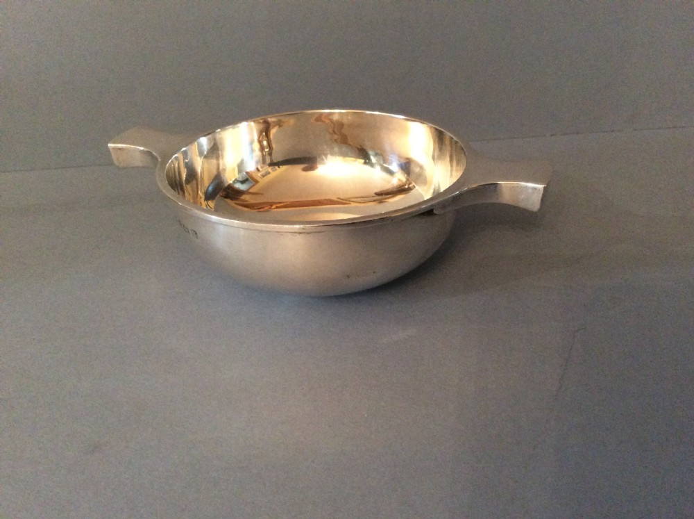 Antique Solid Silver Quaiche View V