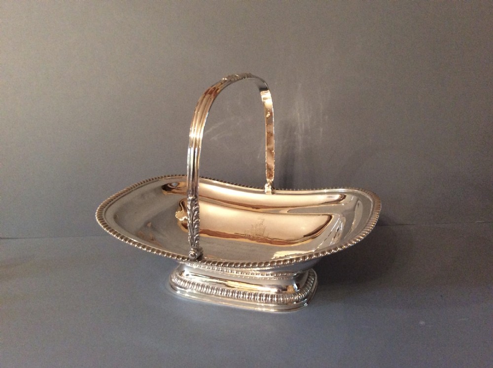 Antique Solid Silver Georgian Bread Basket View II