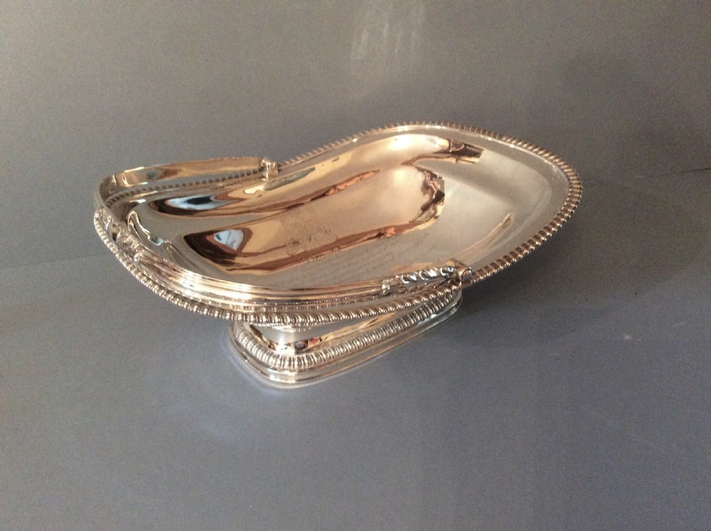 Antique Solid Silver Georgian Bread Basket View VI