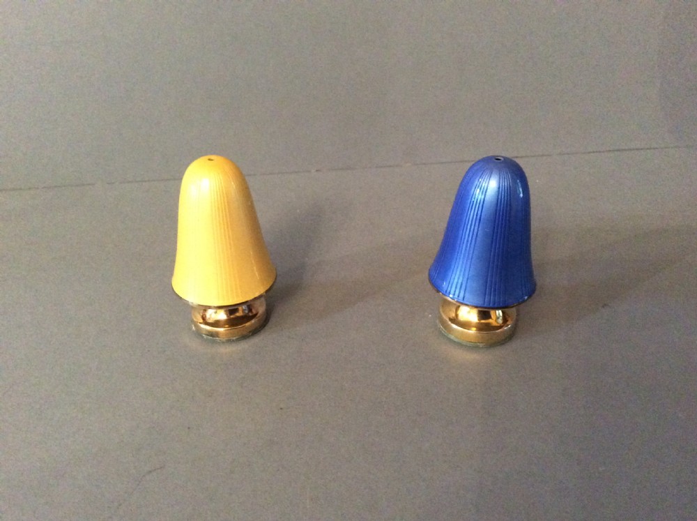 Stunning Solid Silver and Enamel Cruet Set, David Andersen View III