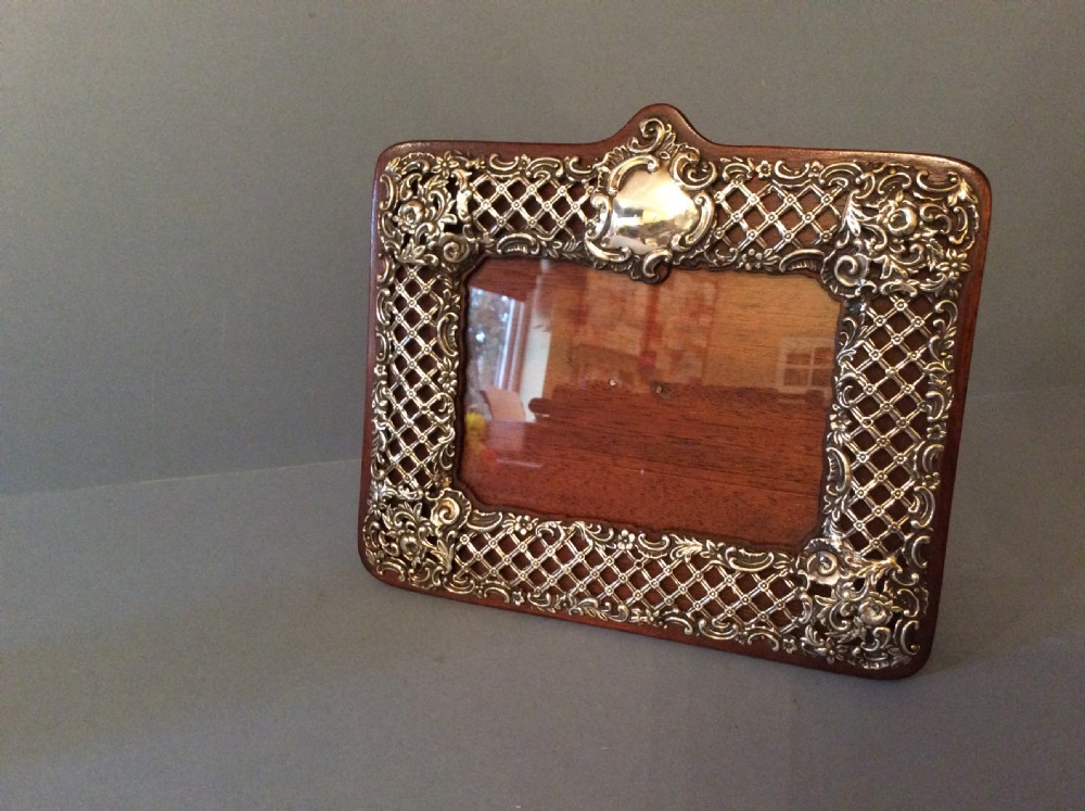 Antique Solid Silver Landscape Photo Frame View II