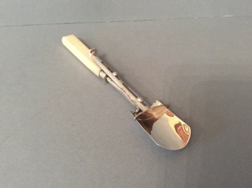Antique Georgian Silver Stilton Scoop with Slider - Pemberton View V
