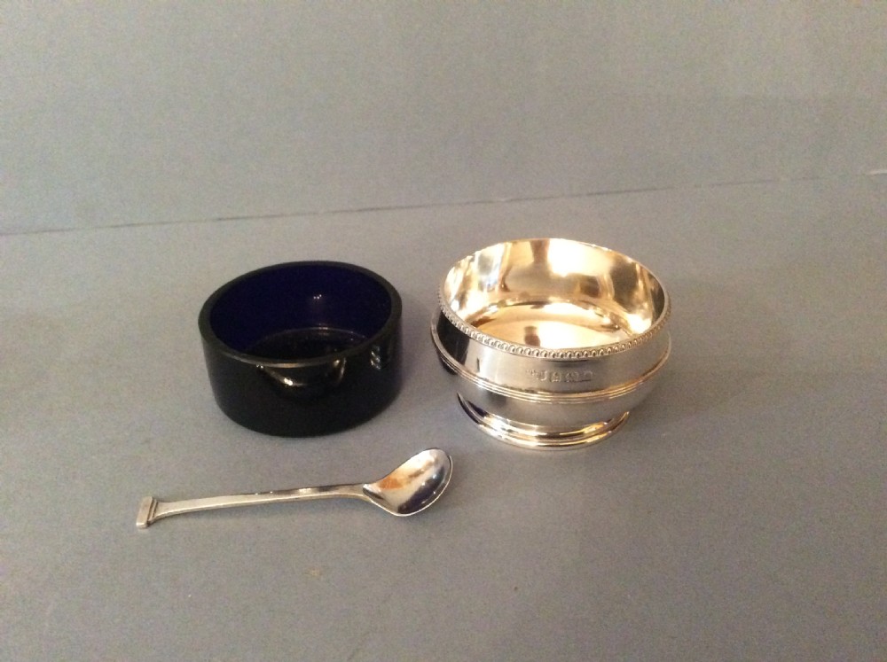 Pair of Antique Solid Silver Open Salts View III