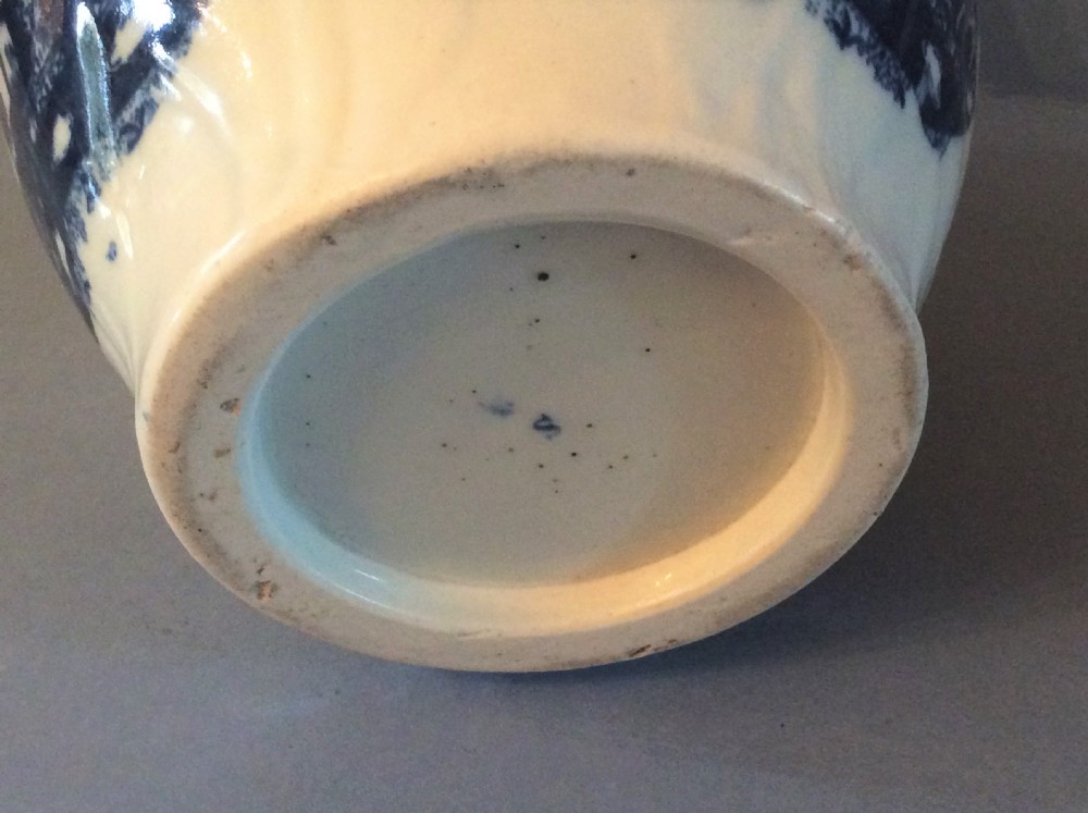 Antique 18th Century Caughley Leaf Mask Jug View XI