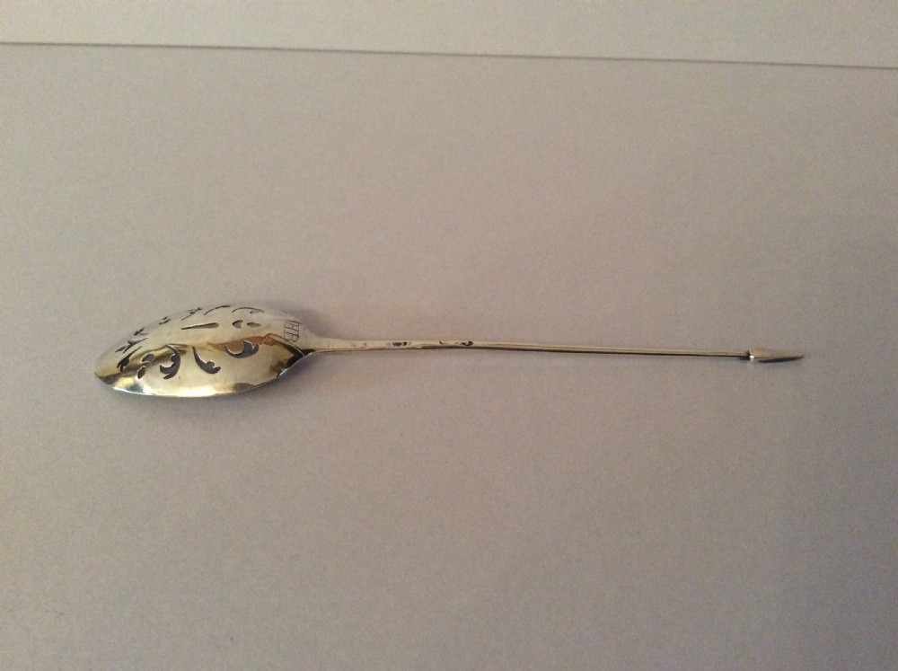 Antique Georgian Solid Silver Mote Spoon View III