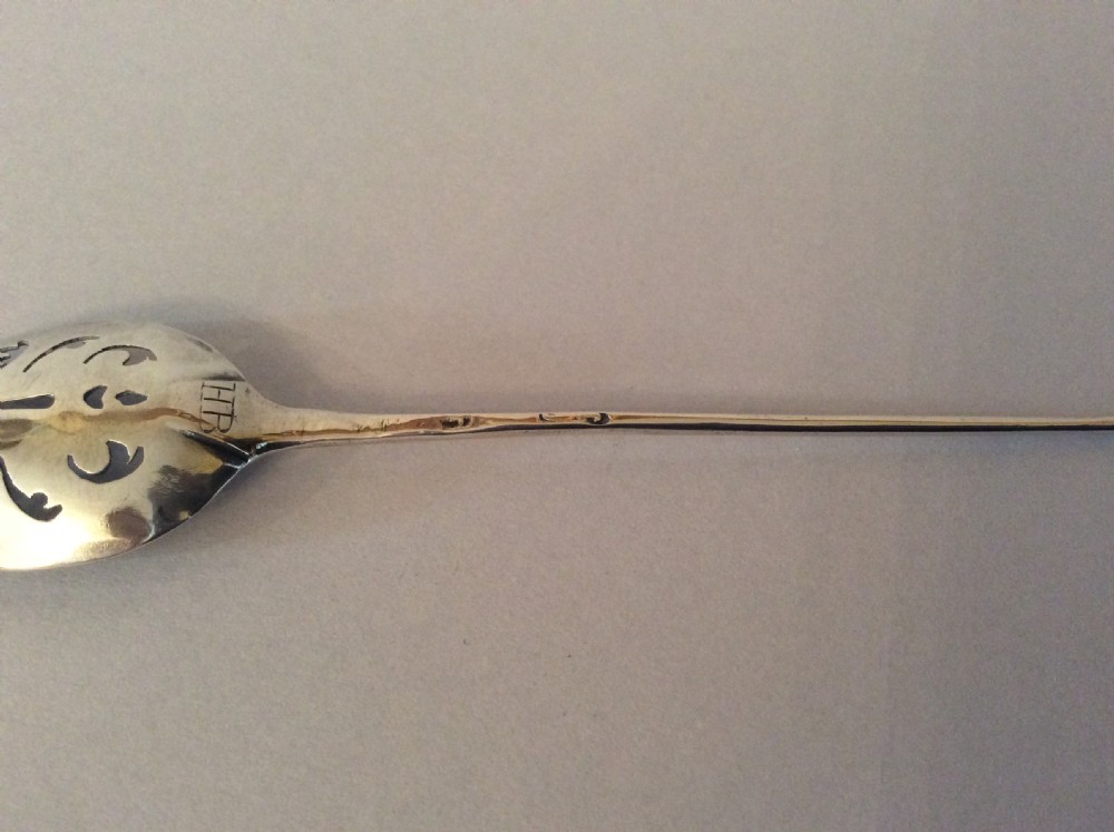 Antique Georgian Solid Silver Mote Spoon View IV