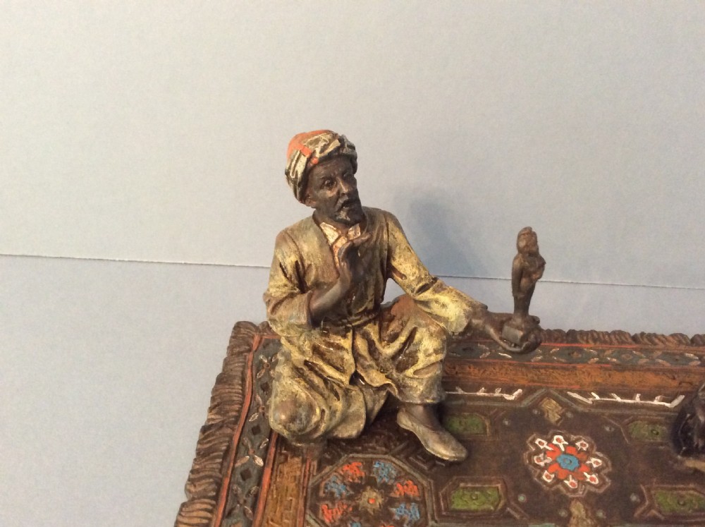Antique Bergman Bronze - Seated Trader View II
