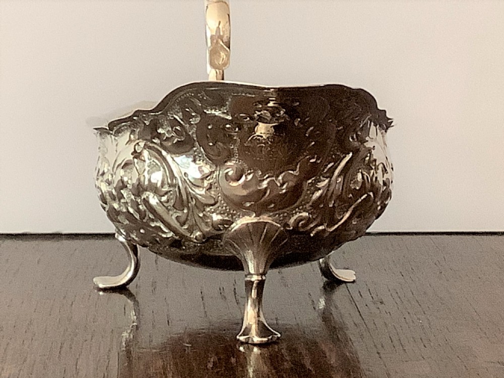 Antique Victorian Solid Silver Cream Jug / Boat View V