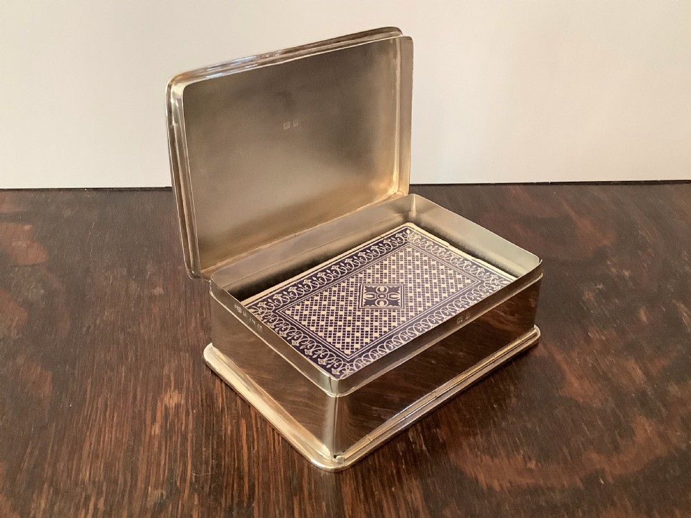 Unusual Antique Solid Silver Playing Card or Bible Box View IV