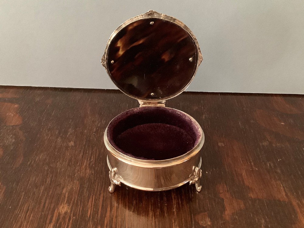 Antique Solid Silver Trinket Box View III