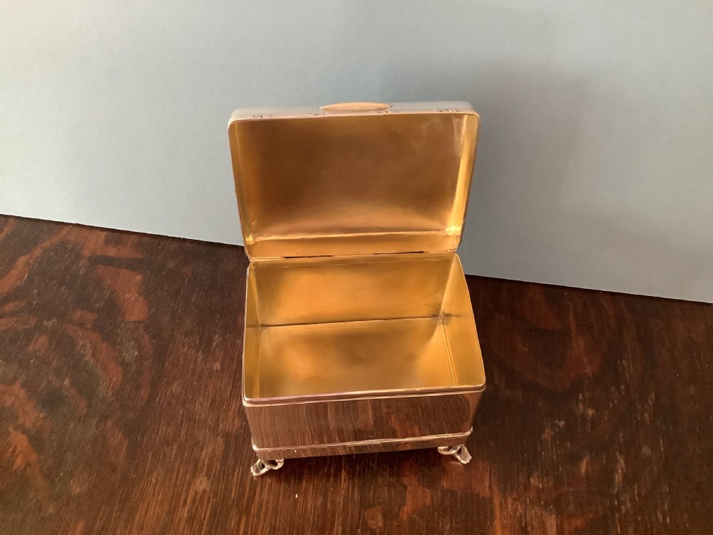 Antique Edwardian Solid Silver Jewellery Box or Casket View III