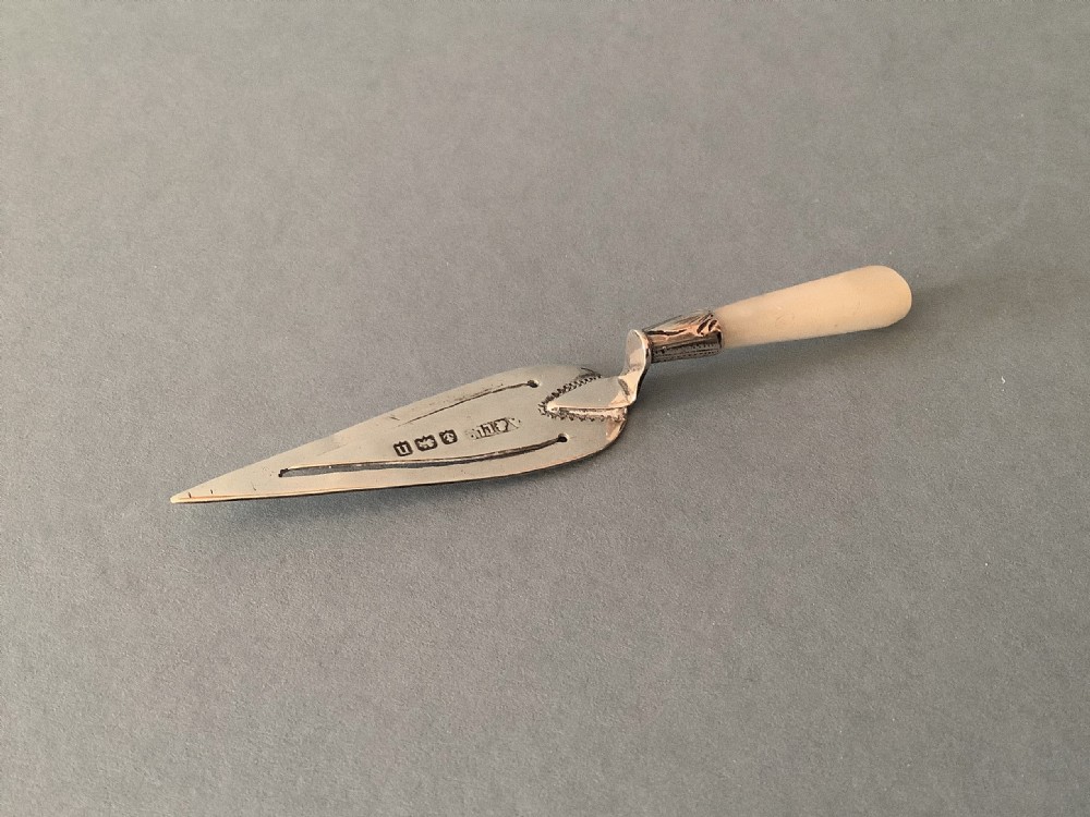 Antique Solid Silver Trowel Book Mark 1912