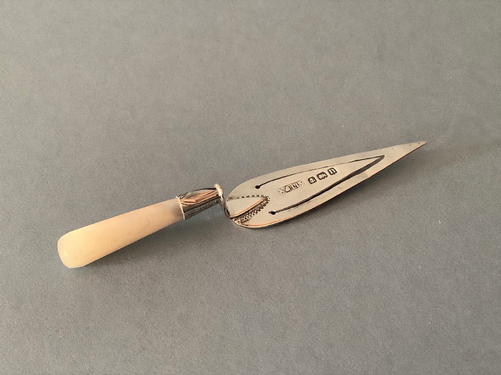 Antique Solid Silver Trowel Book Mark 1912 View II