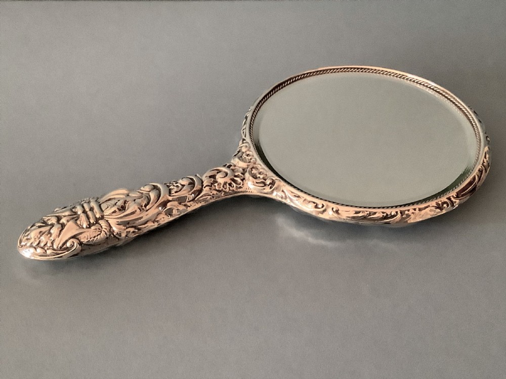 Solid Silver Hand Mirror View IV