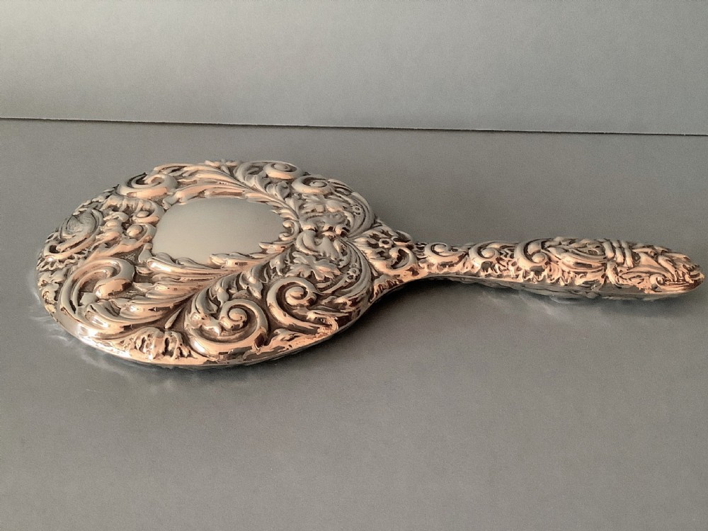Solid Silver Hand Mirror View V