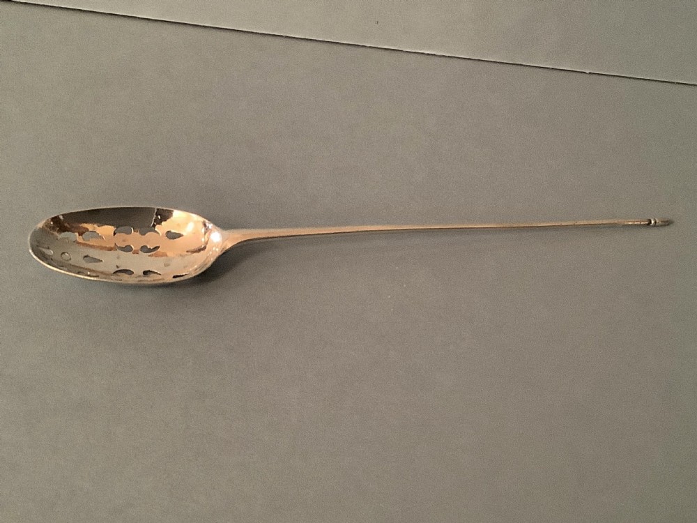 Antique Georgian Solid Silver Mote Spoon View II