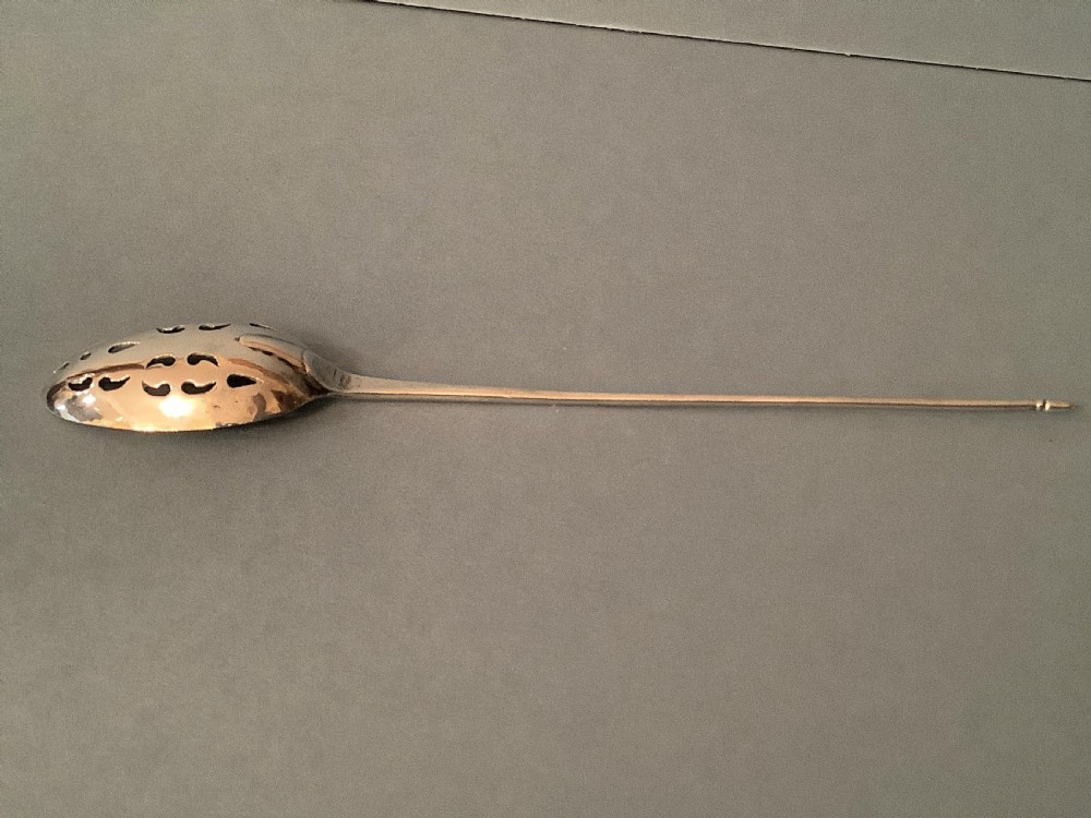 Antique Georgian Solid Silver Mote Spoon View III