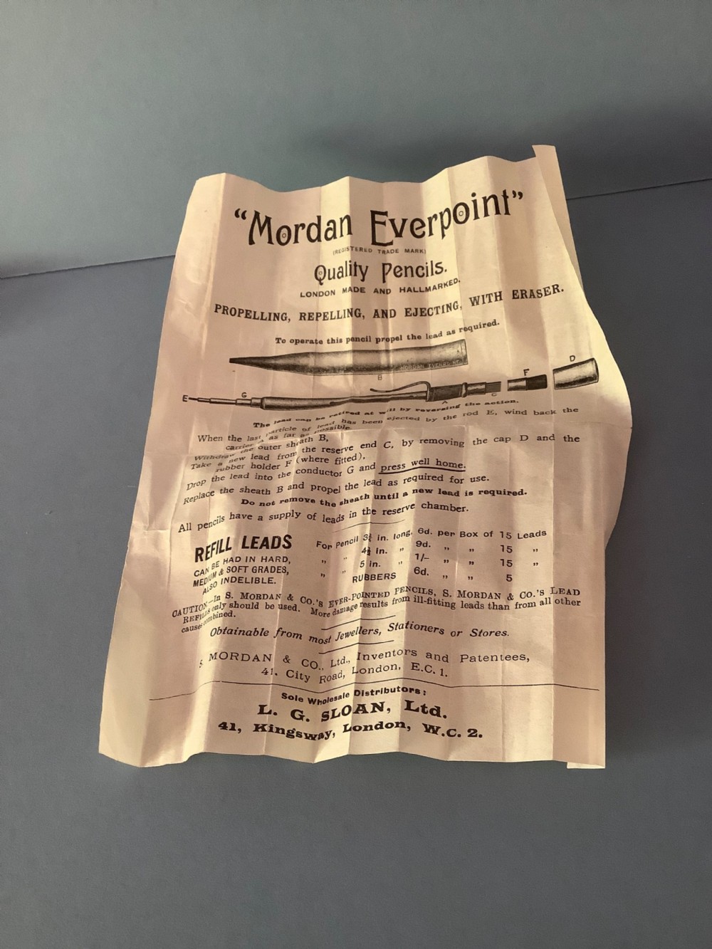 Mordan Everpoint Pencil, Box & Instructions View VIII