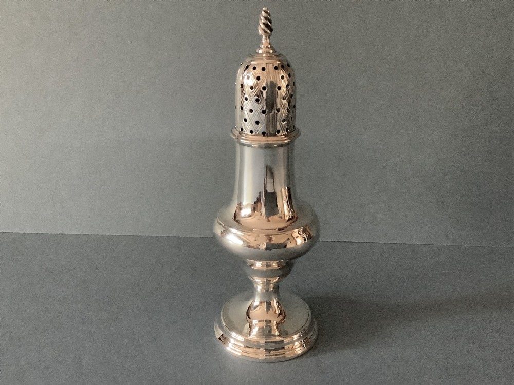 Elegant Antique Georgian Solid Silver Sugar Caster View II
