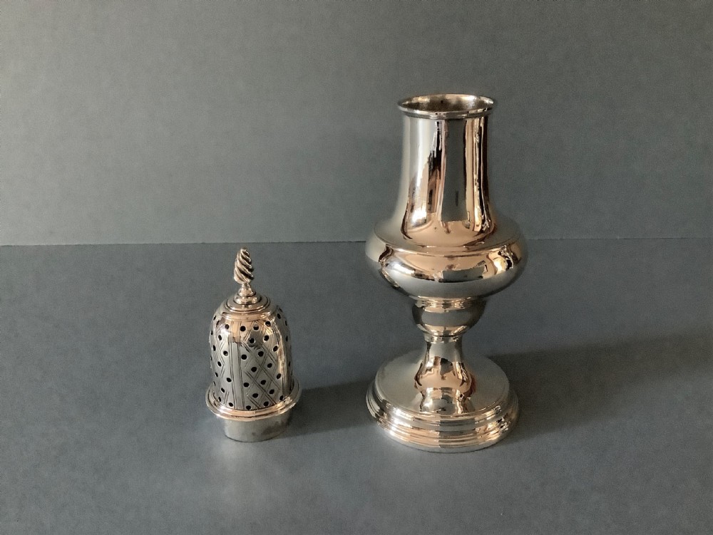 Elegant Antique Georgian Solid Silver Sugar Caster View IV