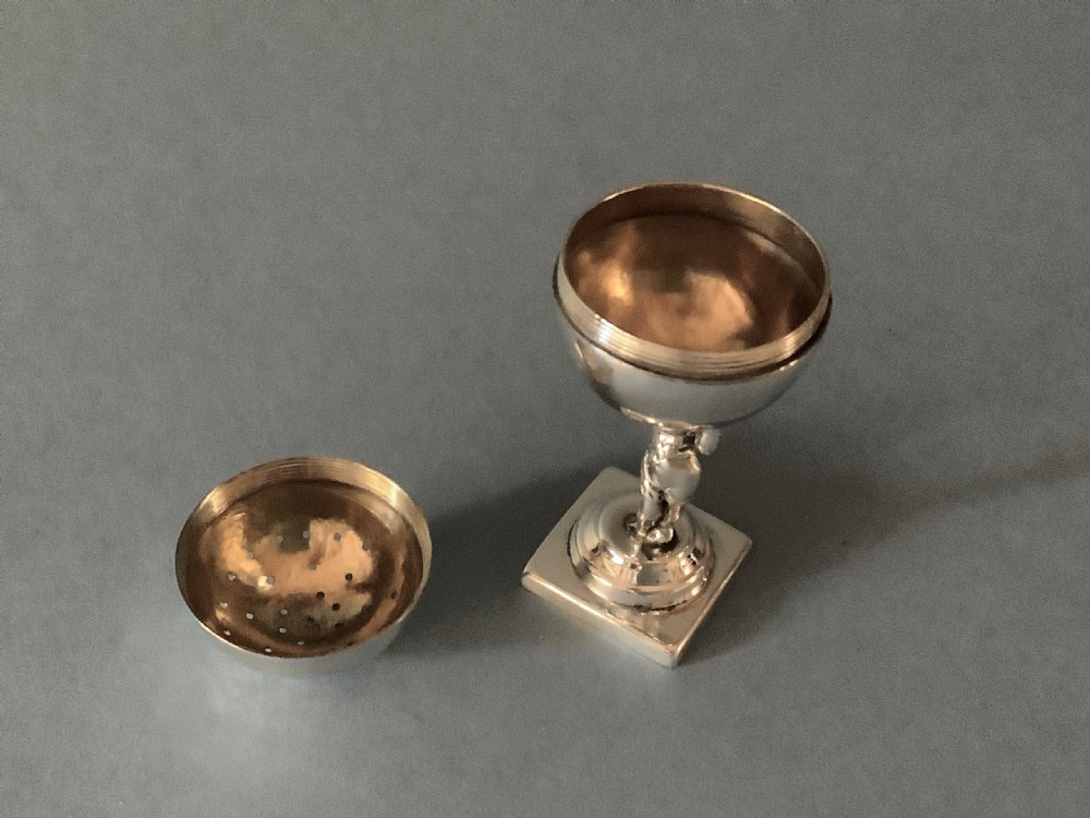 Antique Solid Silver Novelty Pounce Pot View III