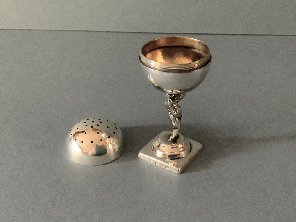 Antique Solid Silver Novelty Pounce Pot View IV
