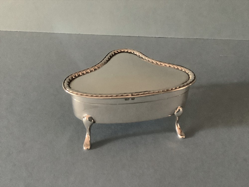 Antique Edwardian Solid Silver Jewellery Box View II