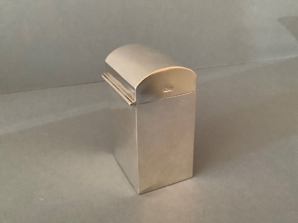 Antique Solid Silver Edwardian Card Box View V