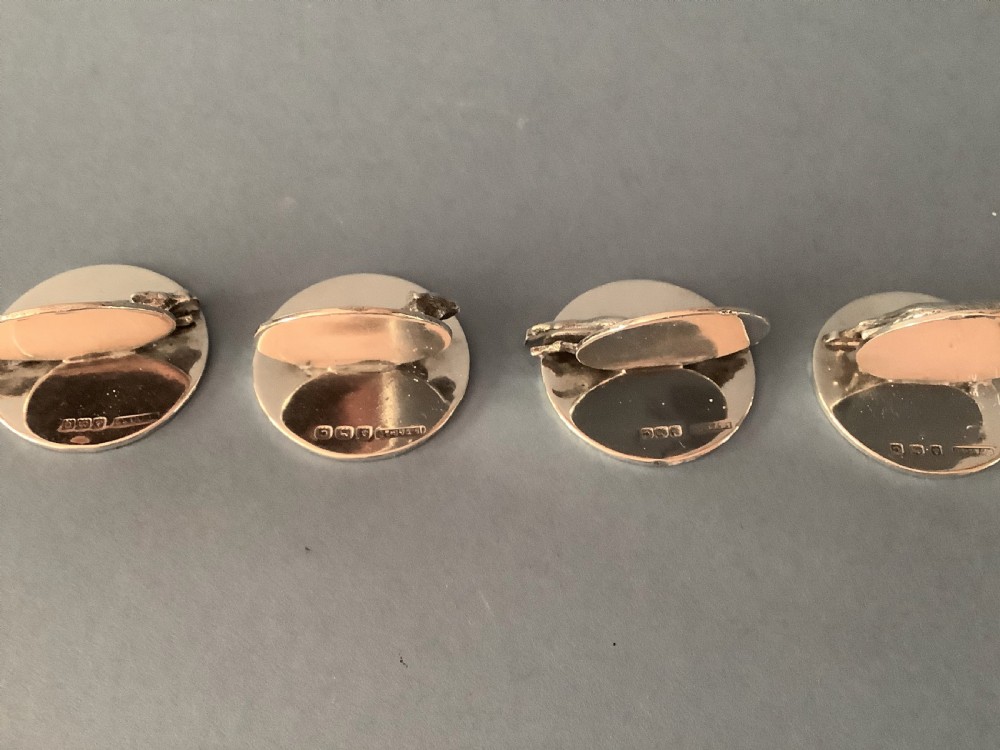 Antique Silver Menu Holders - Fox and Hounds View VII