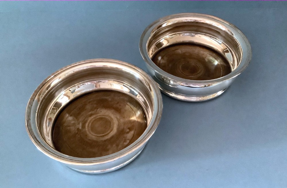 Pair of Old Sheffield Plate Coasters