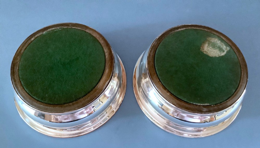 Pair of Old Sheffield Plate Coasters View IV
