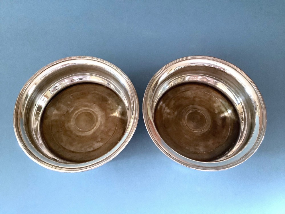 Pair of Old Sheffield Plate Coasters View V