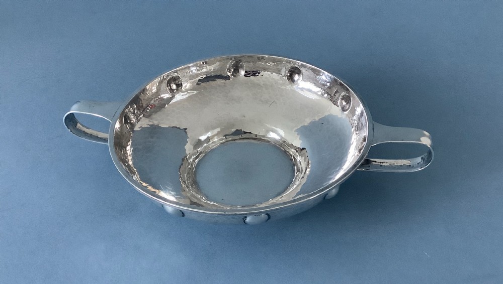 Antique Arts and Craft Silver Quaiche View III