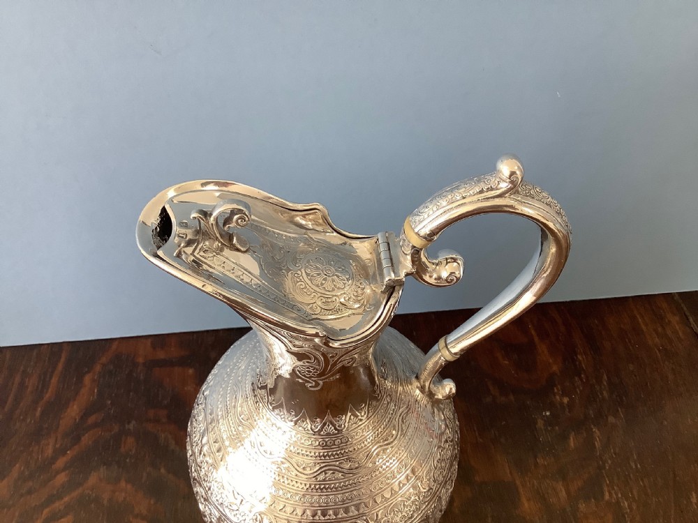 Victorian Glasgow Silver Claret Jug 1890 View IV