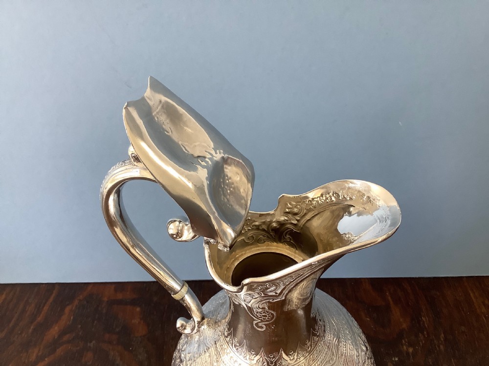 Victorian Glasgow Silver Claret Jug 1890 View VI