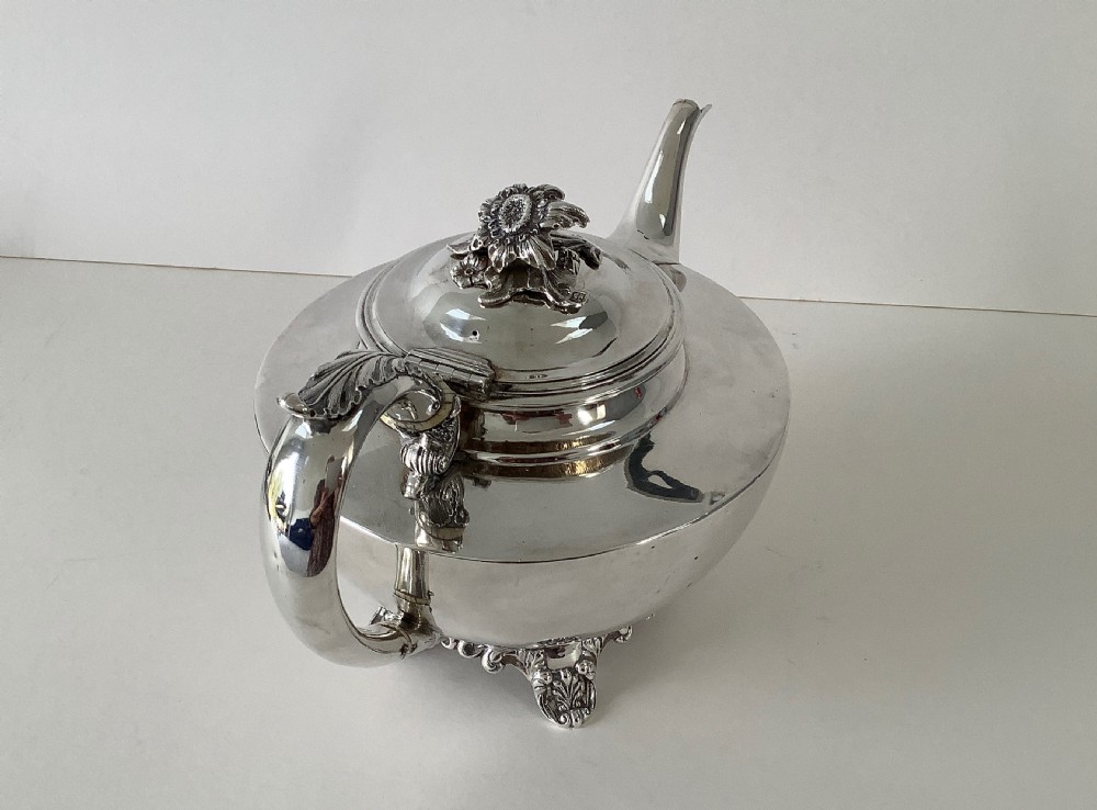 William IV Silver Teapot 1834 View II