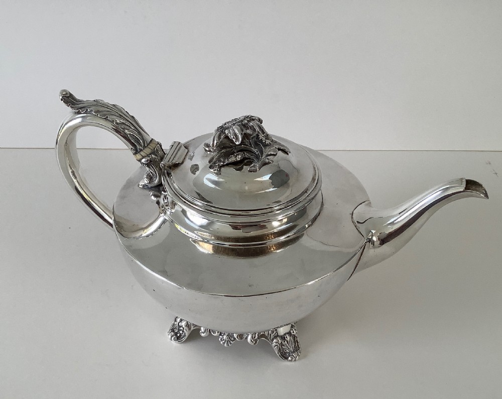 William IV Silver Teapot 1834 View IV