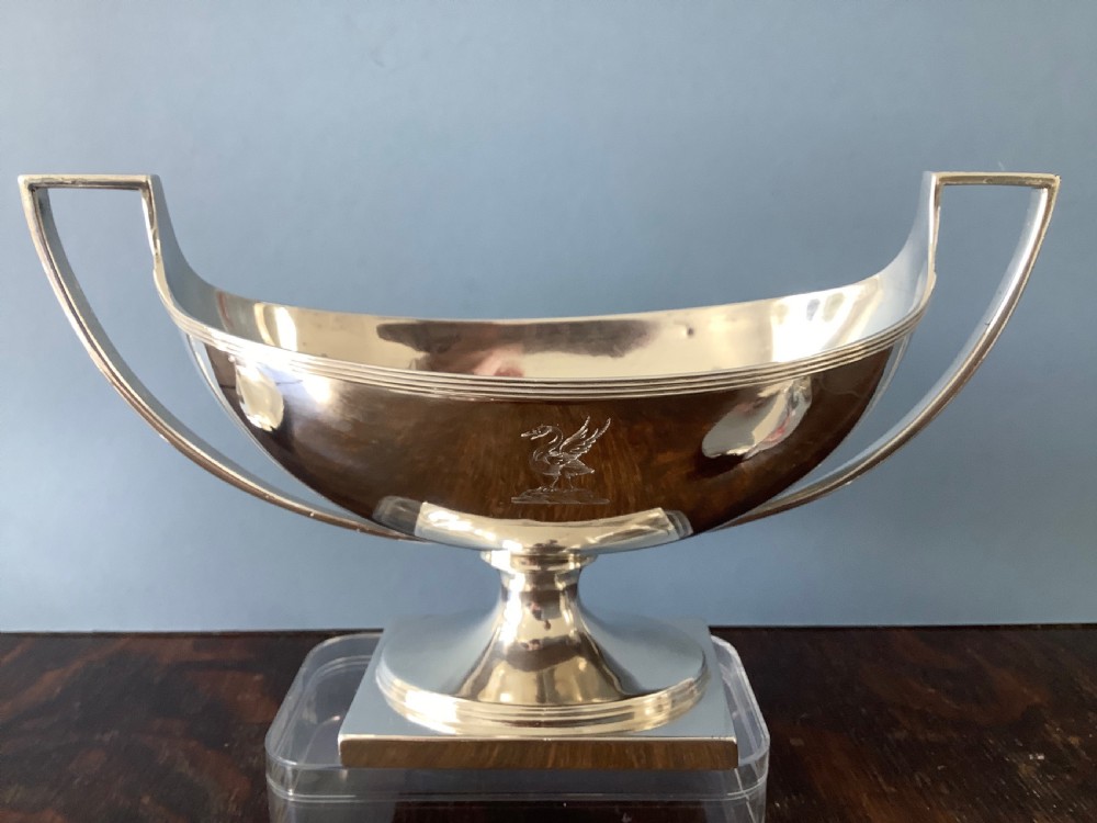 Pair of Antique Georgian Silver Sauce Tureens 1796 View IV